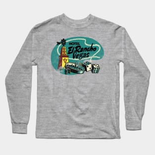 Retro Vintage El Rancho Hotel and Casino Las Vegas Long Sleeve T-Shirt